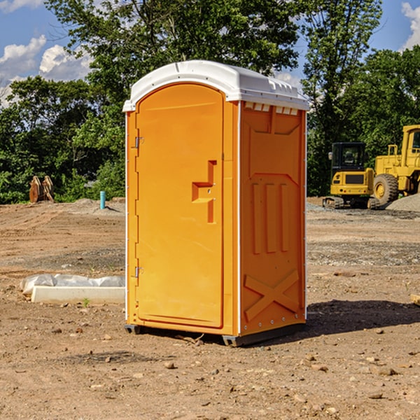 how often are the portable restrooms cleaned and serviced during a rental period in Hardy